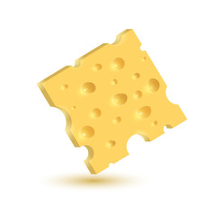 The cheese. Illustration isolated on white background. Graphic concept for your design