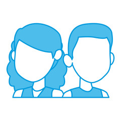 School kids friends cartoon icon vector illustration graphic design