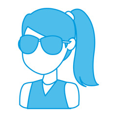 Girl faceless cartoon icon vector illustration graphic design
