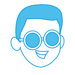 Boy faceless cartoon icon vector illustration graphic design