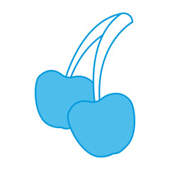 Cherries sweet fruit icon vector illustration graphic design