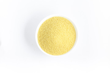 Raw Couscous in a bowl