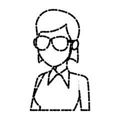 School teacher cartoon icon vector illustration graphic design