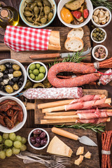 Food made for sharing with friends,spanish tapa