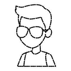 Girl faceless cartoon icon vector illustration graphic design