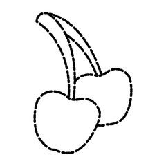 Cherries sweet fruit icon vector illustration graphic design