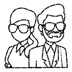 Teachers teamwork couple icon vector illustration graphic design