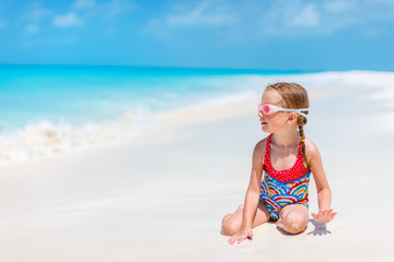 Cute little girl at beach