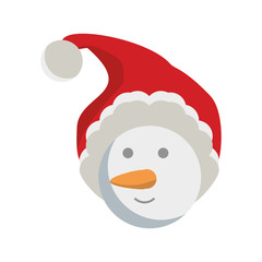cartoon snowman icon