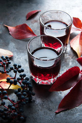 Two glasses of red drink