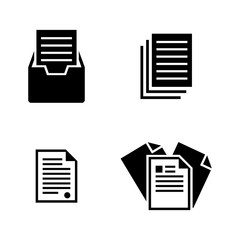 File. Simple Related Vector Icons Set for Video, Mobile Apps, Web Sites, Print Projects and Your Design. Black Flat Illustration on White Background.