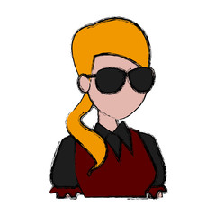 School teacher cartoon icon vector illustration graphic design