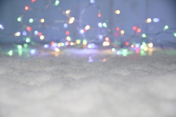 Weihnachtlicher Hintergrund - bunte Lichter