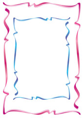Pink and blue frame.