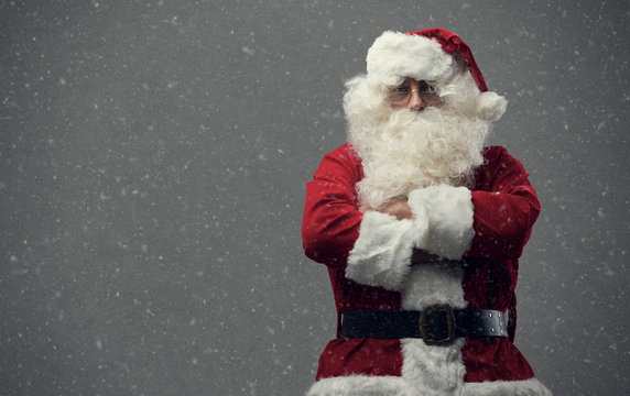 Confident Santa Claus with arms crossed