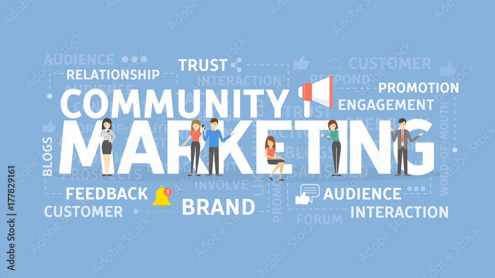 Wall mural community marketing concept.