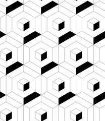 REGULAR GEOMETRIC SEAMLESS VECTOR PATTERN. MODERN STYLIST TEXTURE WITH MONOCHROME TRELLIS. REPEAT GRID BACKGROUND