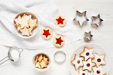Traditional Linzer cookies