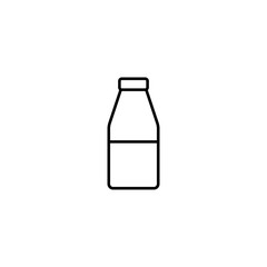 milk bottle line black icon