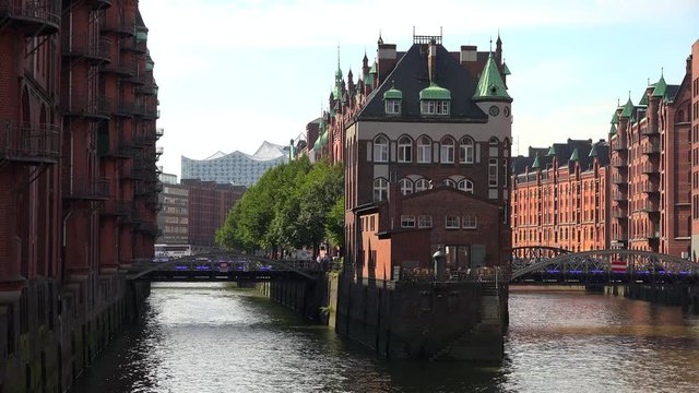 Hamburg Speicherstadt (placed in northern Germany) at a nice sunny summer day