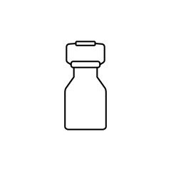 handle milk can line black icon