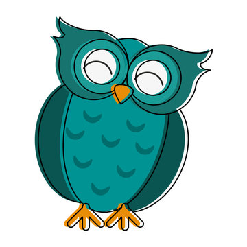 owl happy cute icon image vector illustration design 