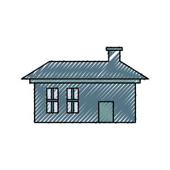 house icon over white background vector illustration