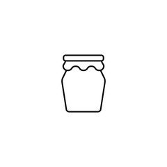homemade pickle jar line black icon