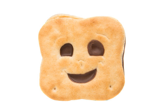 cookie smilie isolated