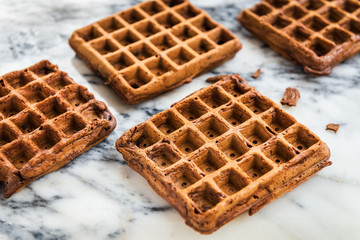 Homemade Chocolate Belgium Waffles