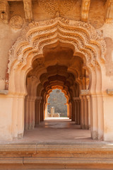 Fototapeta na wymiar Indo-Saracenic architecture at the Lotus Mahal