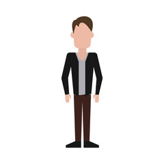 man with blazer avatar full body icon image vector illustration design 