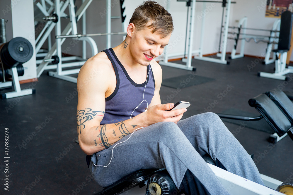 Canvas Prints man at a gym