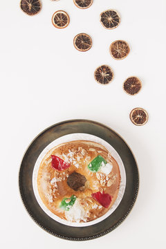 Dessert for Christmas in white background