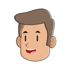 man happy face cartoon icon image vector illustration design 