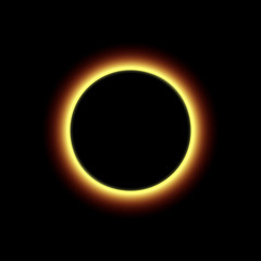 Total eclipse of the sun . Vector .