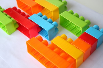 stack of colorful building blocks 