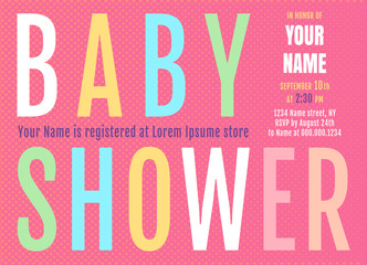 Baby shower invitation