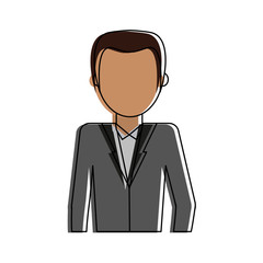 man with blazer avatar portrait icon image vector illustration design 