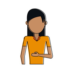 woman avatar portrait icon image vector illustration design 