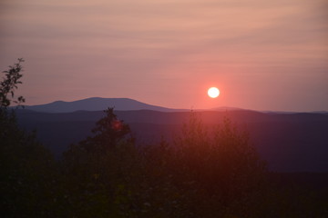 Sunset in the Mountains