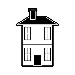 house icon over white background vector illustration