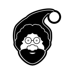 cartoon santa claus icon over white background vector illustration
