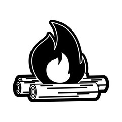 bonfire icon over white background vector illustration