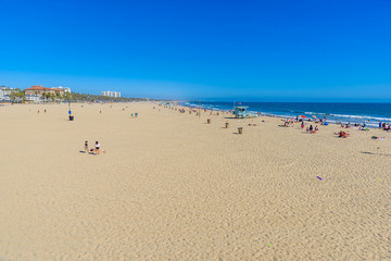 Fototapeta na wymiar Santa Monica Beach, Los Angeles, California, USA