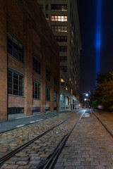Fototapeta na wymiar 9/11memorial lights