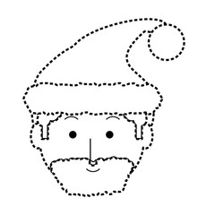 cartoon santa claus icon over white background vector illustration