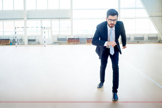 Businessman At A Gym