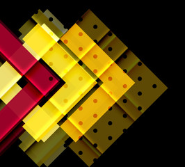 Color arrows on black background