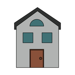 family home or two story house icon image vector illustration design 
